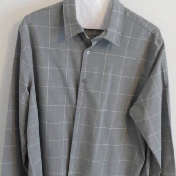 Express Mens Grey Button Down Shirt - Picture 1 of 3